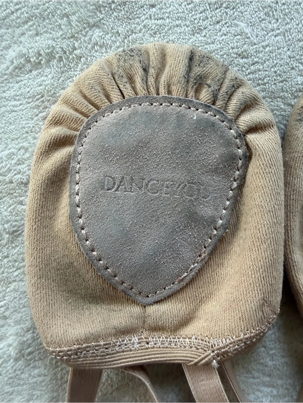 Kids Beige Canvas Half Sole for Ballet Practice